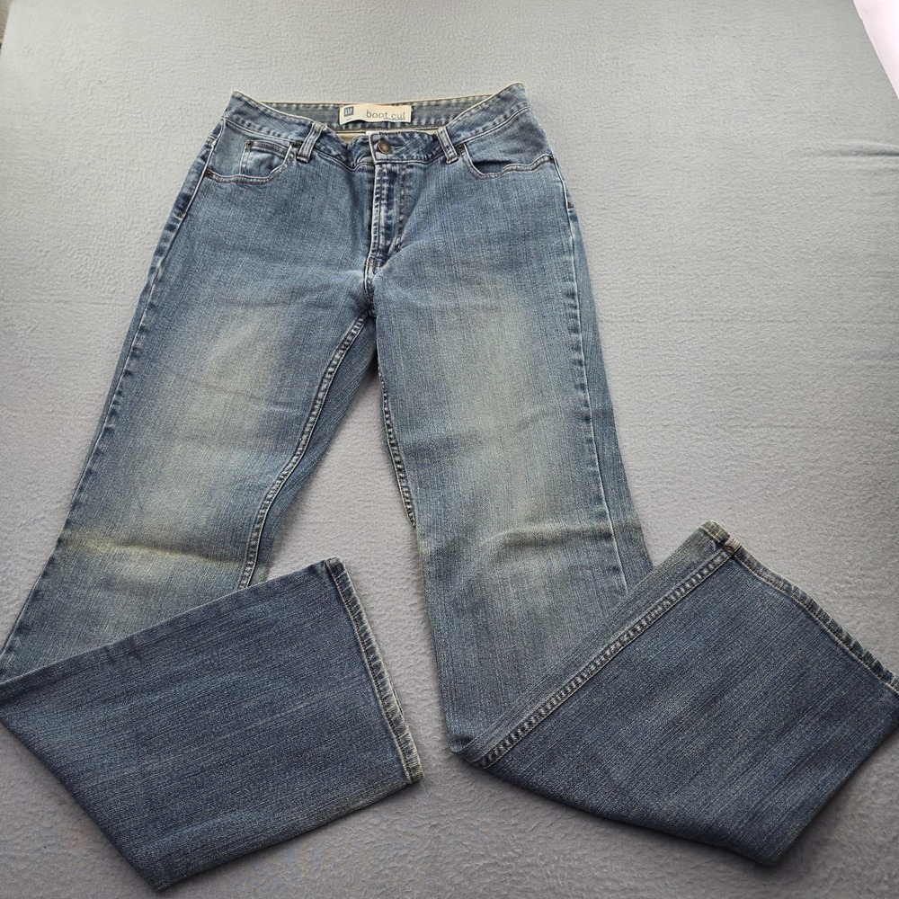 Gap Bootcut Jeans Womens 10L Blue Denim Stretch Casual Mid Rise Workwear Outdoor